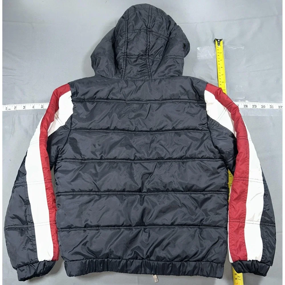 Jordan Puffer Jacket Kids 10-12 Black Hooded Fleece Lined Winter Warm Coat